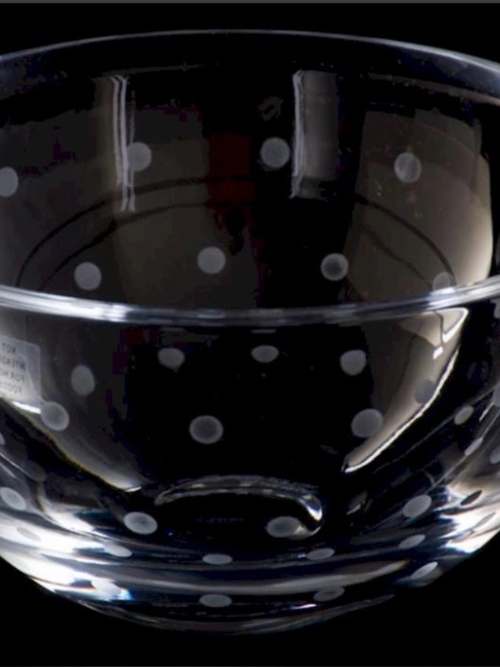 Kate Spade New York Lenox Larabee Dot Crystal Bowl 6-inch Rose Bowl - Picture 3 of 4
